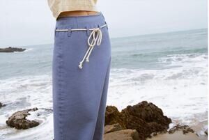 Levi's X Emma Chamberlain Midi Skirt - Size L Natural Outdoors Aesthetic